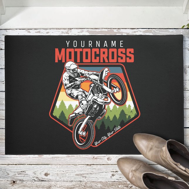 Personalisierter Motocross Racing Dirt Bike Trail Fußmatte (Von Creator hochgeladen)