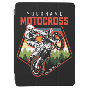 Personalisierter Motocross Racing Dirt Bike Trail iPad Air Hülle