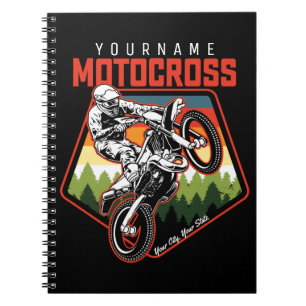 Personalisierter Motocross Racing Dirt Bike Trail Notizblock