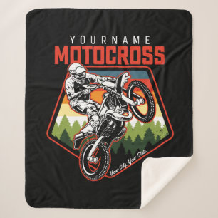 Personalisierter Motocross Racing Dirt Bike Trail Sherpadecke
