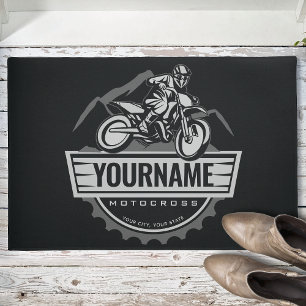 Personalisierter Motocross Rider Dirt Bike Racing Fußmatte