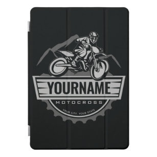 Personalisierter Motocross Rider Dirt Bike Racing iPad Pro Cover