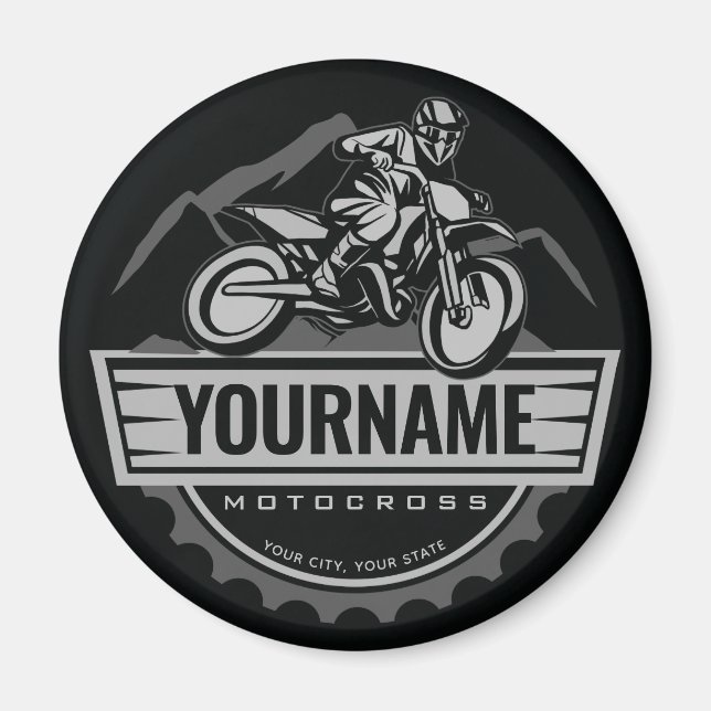 Personalisierter Motocross Rider Dirt Bike Racing Magnet (Vorne)