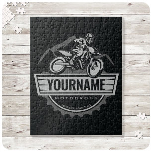 Personalisierter Motocross Rider Dirt Bike Racing Puzzle