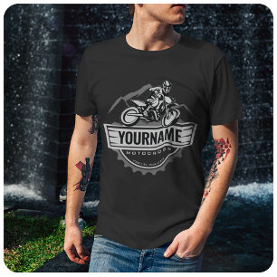Personalisierter Motocross Rider Dirt Bike Racing T-Shirt
