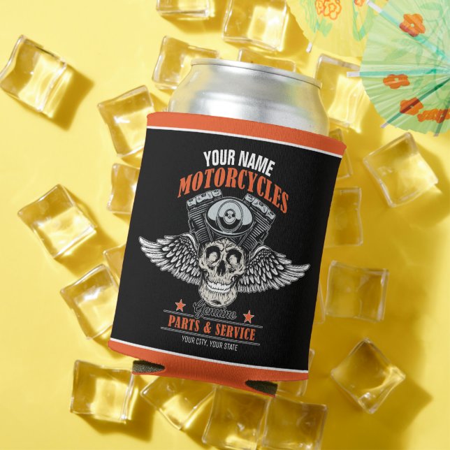 Personalisierter Motorradladen Dosenkühler (In Situ Sommer)