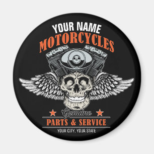 Personalisierter Motorradladen Magnet