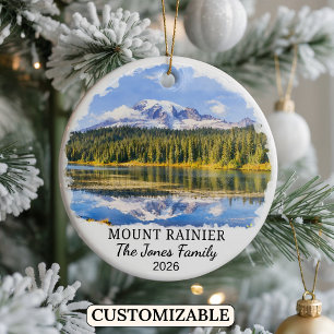 Personalisierter Mount Rainier Nationalpark Washin Keramik Ornament