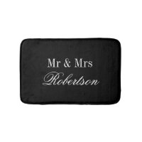 Personalisierter Mr. and Mrs. bath matt for new we