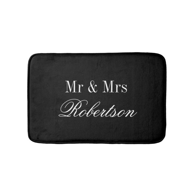 Personalisierter Mr. and Mrs. bath matt for new we Badematte (Vorderseite)