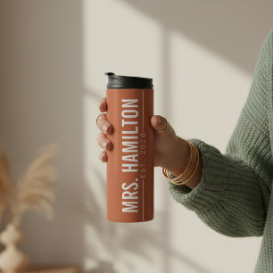 Personalisierter Mr & Mrs Becher, Paargeschenk für Thermosbecher