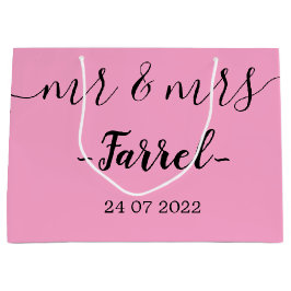 Personalisierter Mr. & Mrs. Wedding Day Große Gesc Geschenktüte