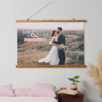 Personalisierter Mr. & Mrs. Wedding Foto Hanging T
