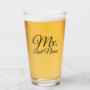 Personalisierter Mr./Ms./Mx/Dr. Pint Glass Glas