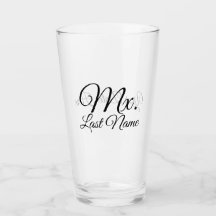 Personalisierter Mr./Ms./Mx/Dr. Pint Glass