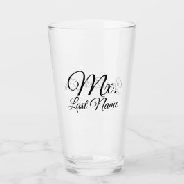 Personalisierter Mr./Ms./Mx/Dr. Pint Glass Glas