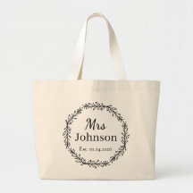 Personalisierter Mrs-Kranz-Hochzeitsdatum-Tote