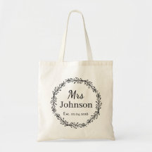 Personalisierter Mrs-Kranz-Hochzeitsdatum-Tote
