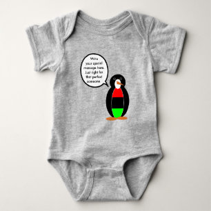 Personalisierter Ms-Pinguin Afrikanische Diaspora  Baby Strampler