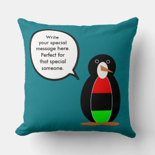Personalisierter Ms Pinguin Afrikanische Diaspora Kissen