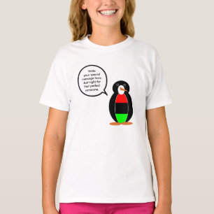 Personalisierter Ms-Pinguin Afrikanische Diaspora  T-Shirt