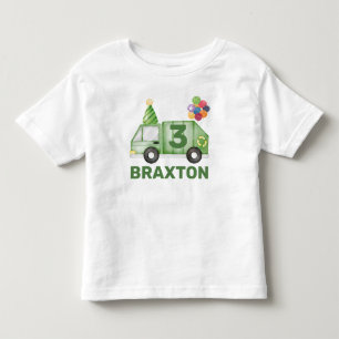 Personalisierter Müllwagen Geburtstag Kleinkind T-shirt