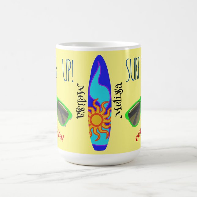 Personalisierter Multicolor Surf's Up Classic Coff Kaffeetasse (Mittel)