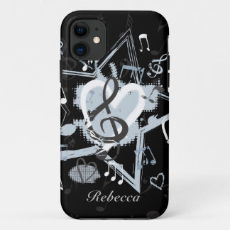 Personalisierter musikalischer Stern merkt Case-Mate iPhone Hülle
