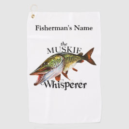 Personalisierter Muskie Whisperer Leichtfanghuch Golfhandtuch