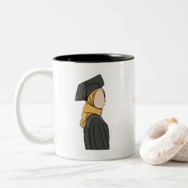 Personalisierter muslimischer Absolventenbecher Zweifarbige Tasse
