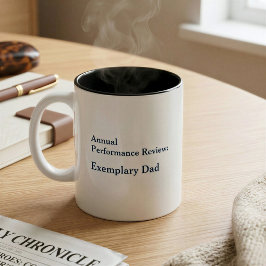 Personalisierter Mustervater-Leistungsbecher Zweifarbige Tasse