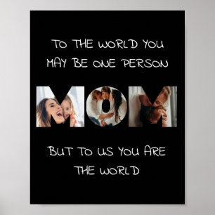 Personalisierter Mutter-Foto-Zitat-Wandkunst-Druck Poster