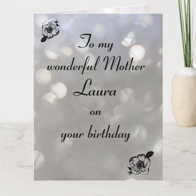 Personalisierter Mutter-Geburtstag Karte (Vorderseite)