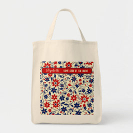 Personalisierter Mutter-Patriotischer Wildblumen-M Tragetasche