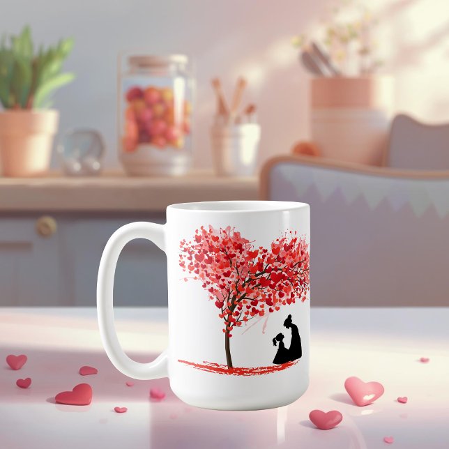 Personalisierter Mutter & Tochter Liebestasse Kaffeetasse (Von Creator hochgeladen)