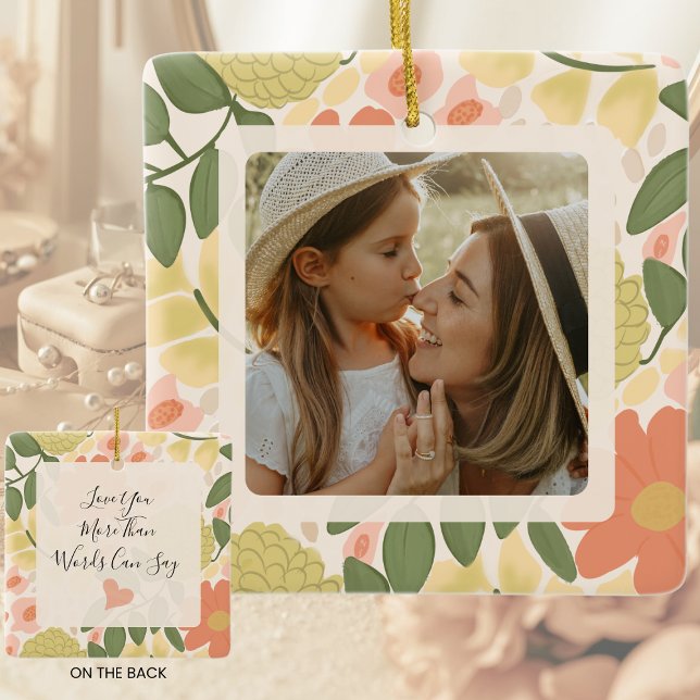 Personalisierter Mutter-Tochter-Schmuckanhänger Keramikornament (Personalized Mother Daughter Ornament Gift)