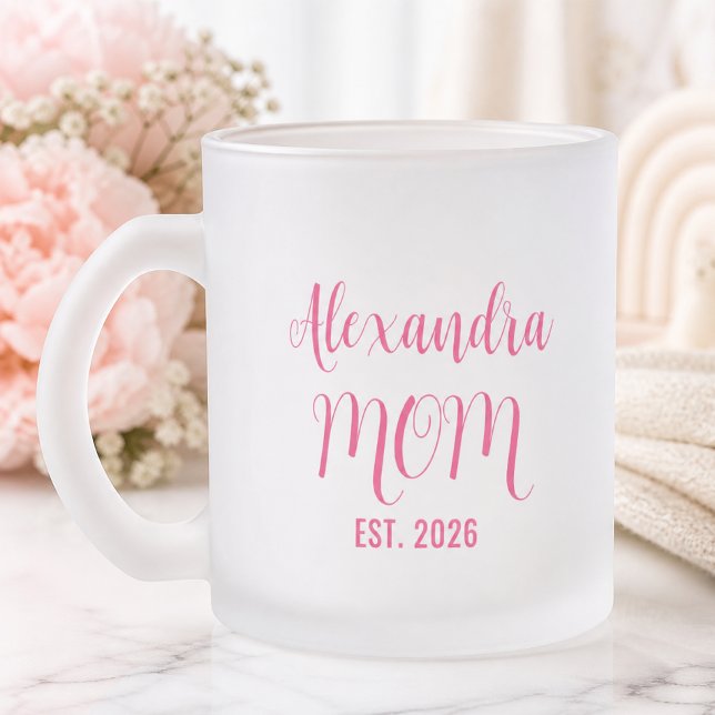 Personalisierter Muttername Established Pink Schri Mattglastasse (Von Creator hochgeladen)