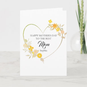 Personalisierter Muttername Muttertag Florales Her Karte