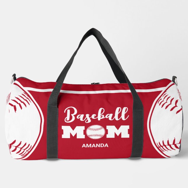 Personalisierter Muttertag der Baseball-Mama Duffle Bag (Vorderseite)