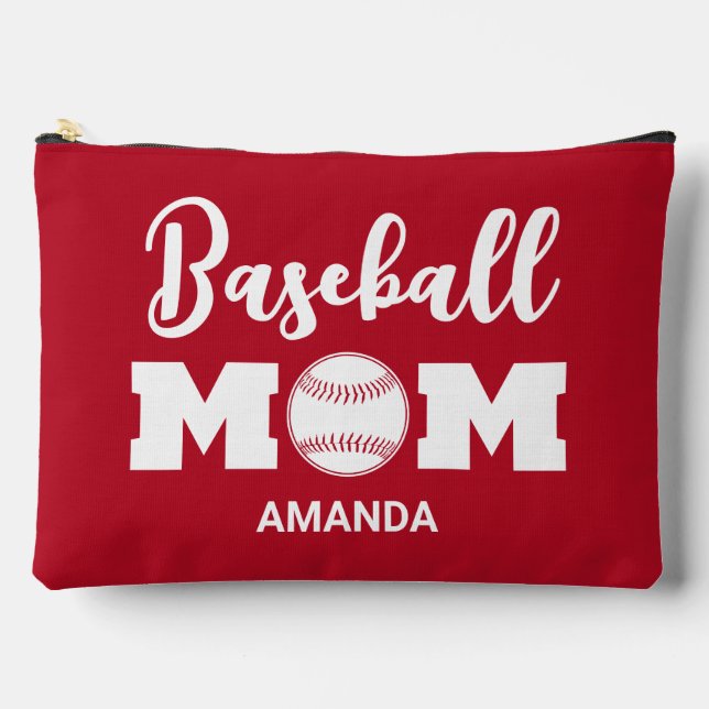 Personalisierter Muttertag der Baseball-Mama Zubehörtasche (Vorderseite)
