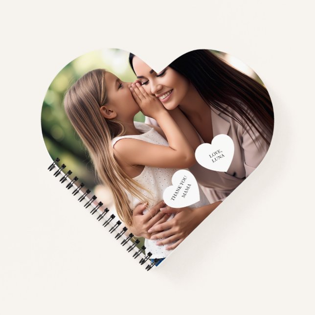 Personalisierter Muttertag mit individuellem Foto Notizbuch (Vorderseite)