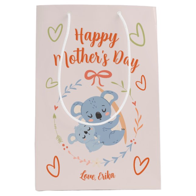 Personalisierter Muttertag Mittlere Geschenktüte (Vorderseite)