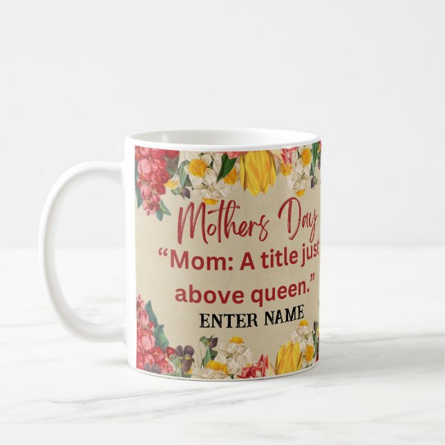 PERSONALISIERTER MÜTTERTAG NAME TASSE (Links)