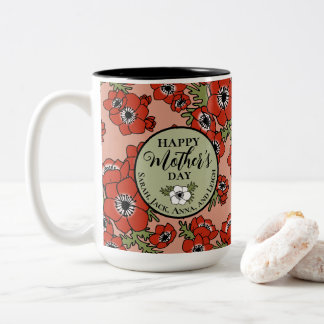 Personalisierter Muttertag Zweifarbige Tasse