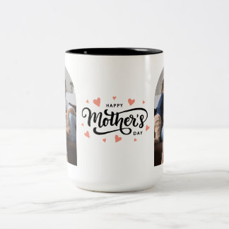 Personalisierter Muttertags-Becher mit Foto Zweifarbige Tasse