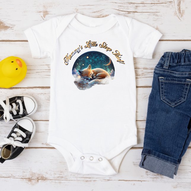 Personalisierter Muttertagsfuchs Schlafdieb Neugeb Baby Strampler (Von Creator hochgeladen)