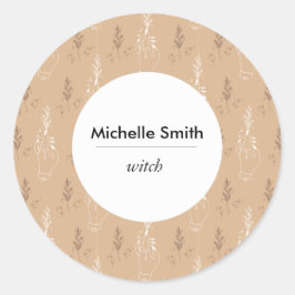 Personalisierter Mystic Bohemisch Classic Round Au Runder Aufkleber
