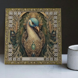 Personalisierter Mystical Peacock Jeweled Splendor Fliese