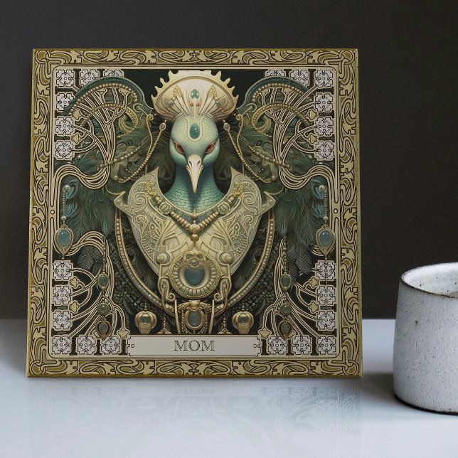 Personalisierter Mystical Peacock Jeweled Splendor Fliese (Von Creator hochgeladen)