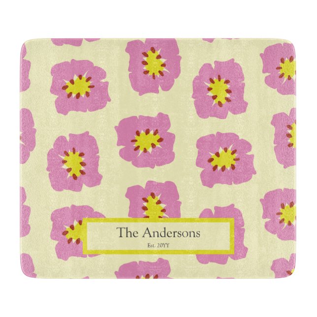 Personalisierter Nachname Est Year Wedding-Geschen Schneidebrett (Vorderseite)